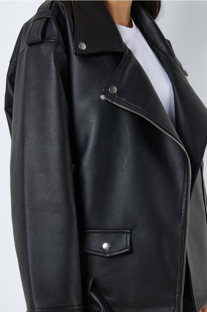 NMPAULINA OVERSIZE BIKER JACKET NOO 27027014 Black